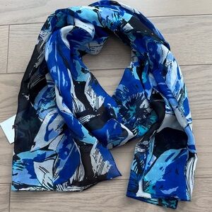 Blue Floral TanJay Scarf